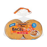 Thomas' Bagel Thins plain, 8-count, pre-sliced, 110 calories Full-Size Picture